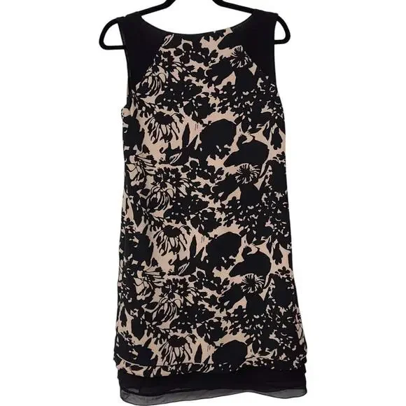 DVF Diane Von Furstenberg 95% Silk Sleeveless Tiered Hem Shift Dress (4) - Picture 9 of 13